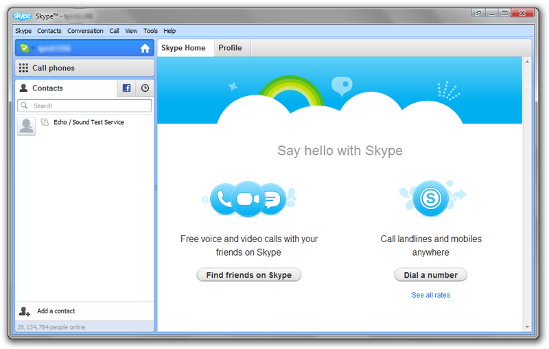 Skype screen